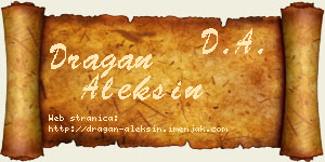 Dragan Aleksin vizit kartica